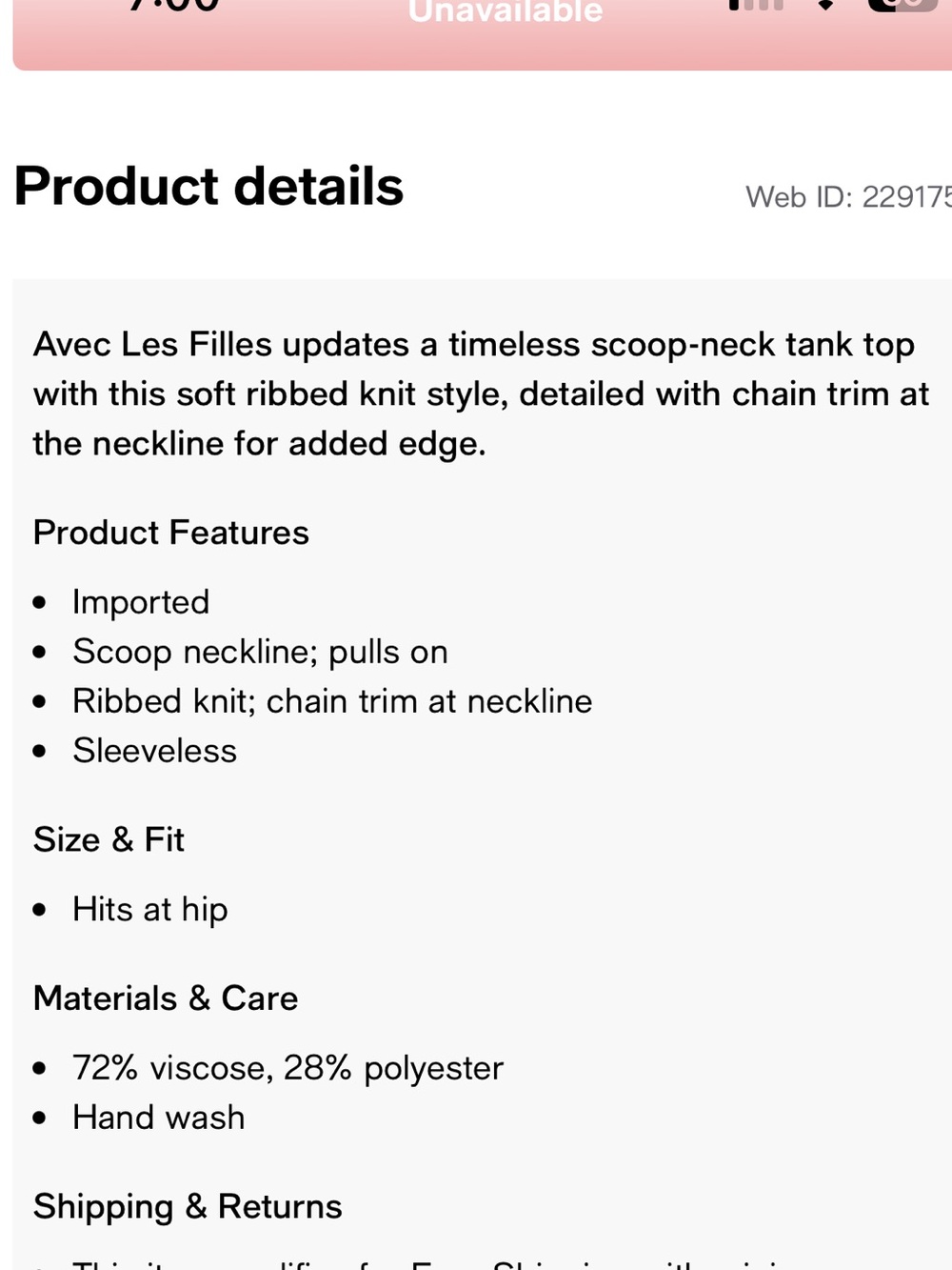 Avec Les Filles Chain Trim Ribbed Tank Black - Picture 6 of 6